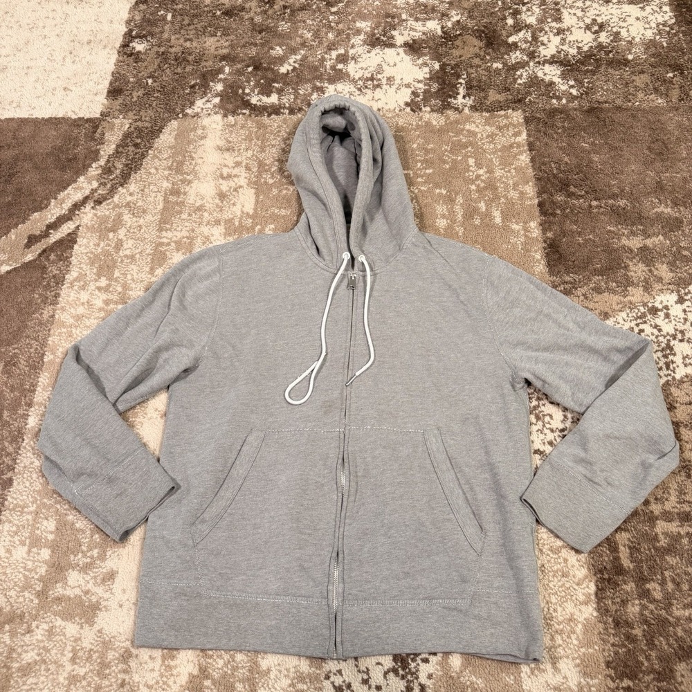 Rag & Bone Hoodie Mens 2XL Gray Standard Issue Full Zip Sweatshirt Logo‎